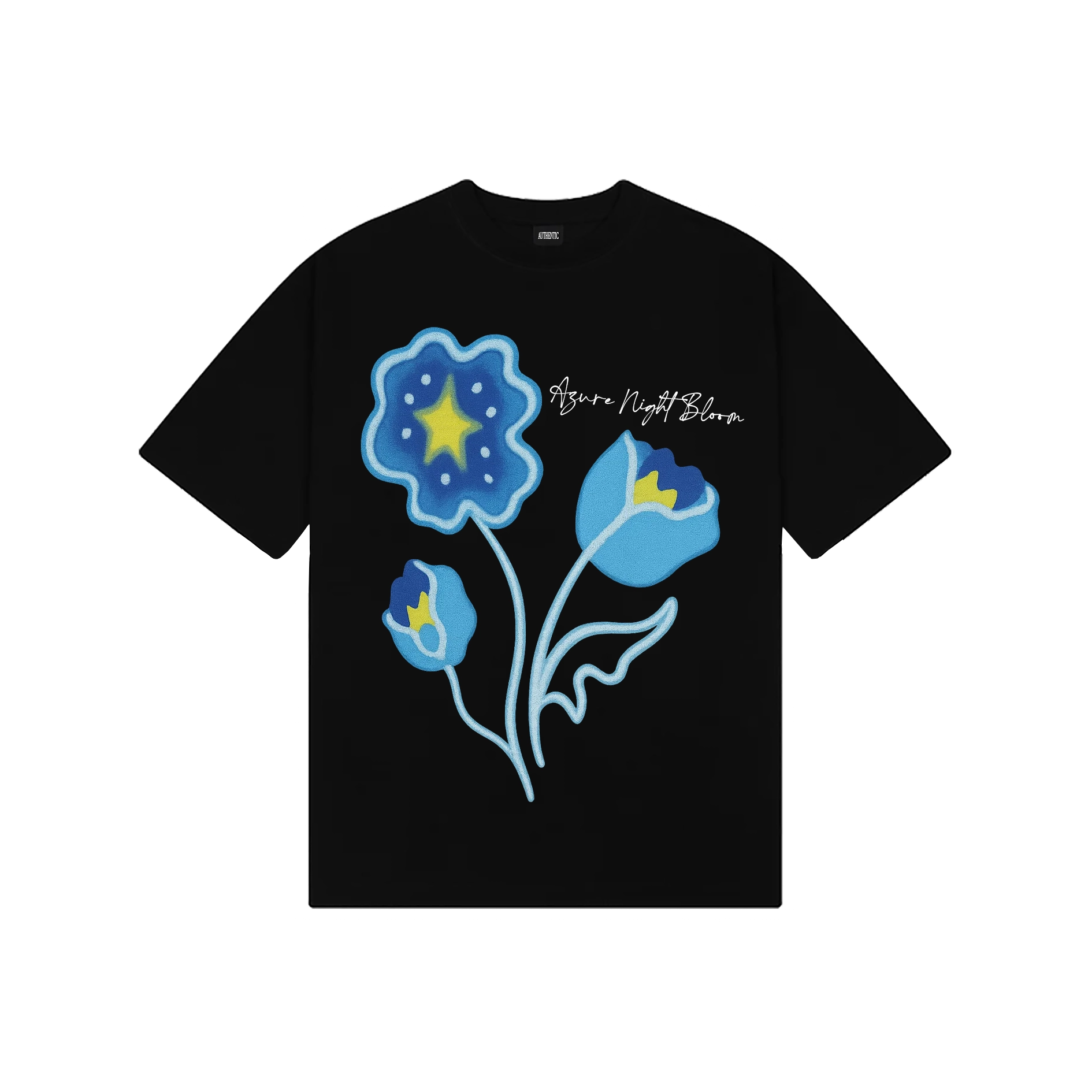 Áo Thun -Azure Night Bloom