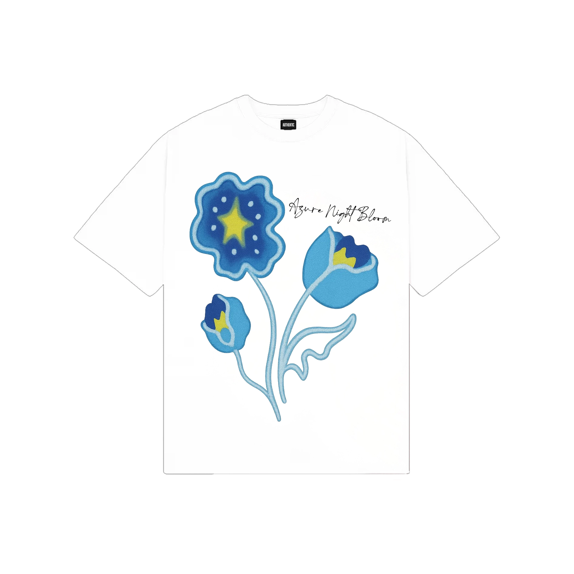 Áo Thun -Azure Night Bloom